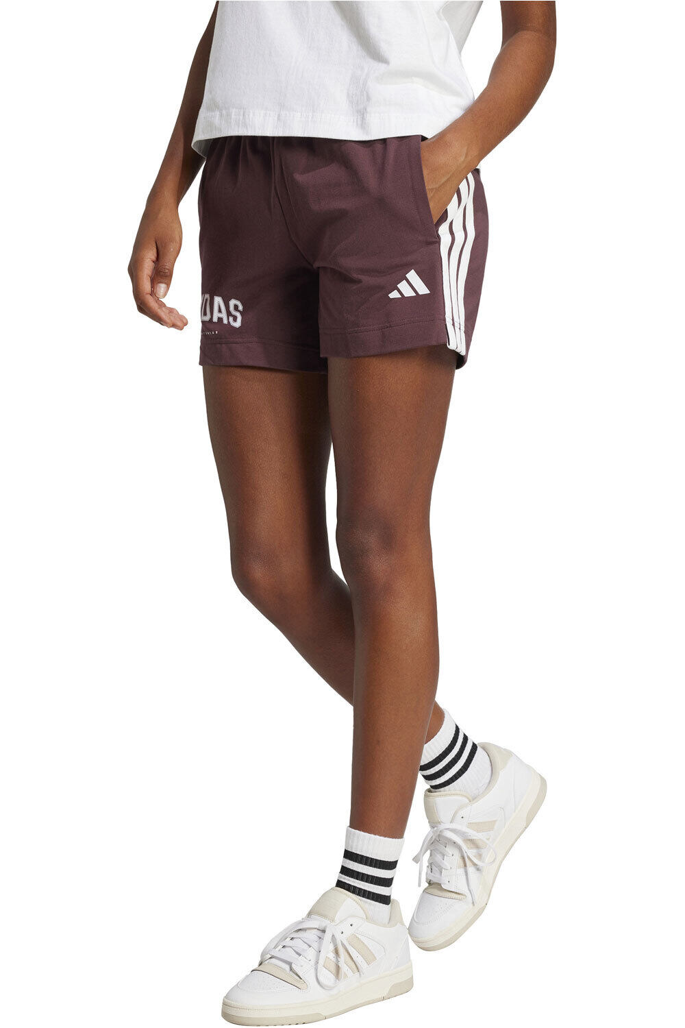 adidas pantalón corto deporte mujer W 3S SHO vista frontal