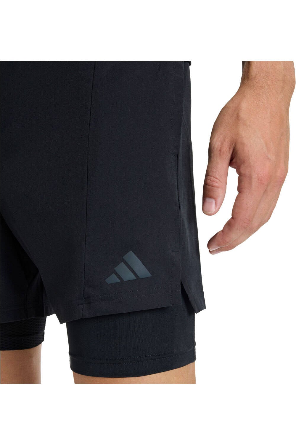 adidas pantalón corto fitness hombre D4T 2IN1 SHORTS vista detalle