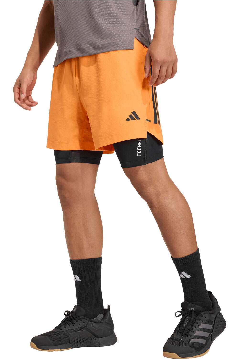 adidas pantalón corto fitness hombre D4T POWER SHORT 7 vista frontal
