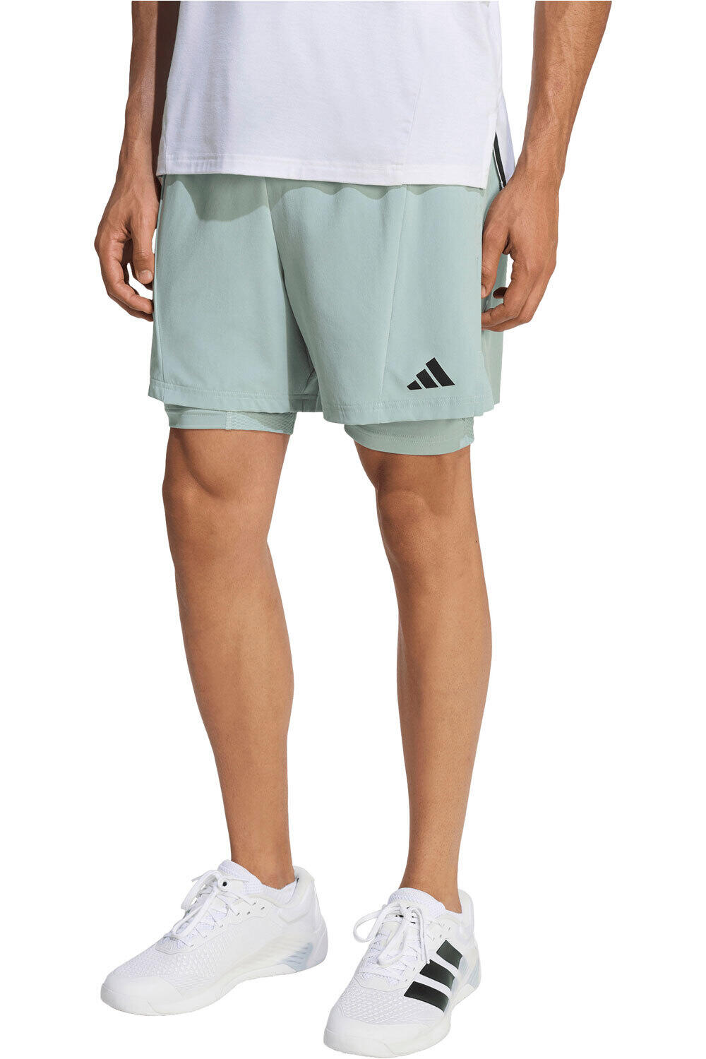 adidas pantalón corto fitness hombre ENTRENAMIENTO 2 EN 1 D4T vista frontal