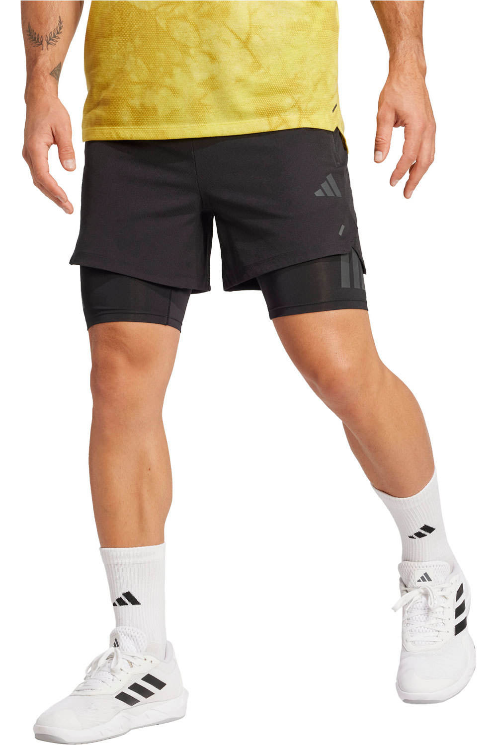 adidas pantalón corto fitness hombre POWER 2IN1 SHO vista frontal