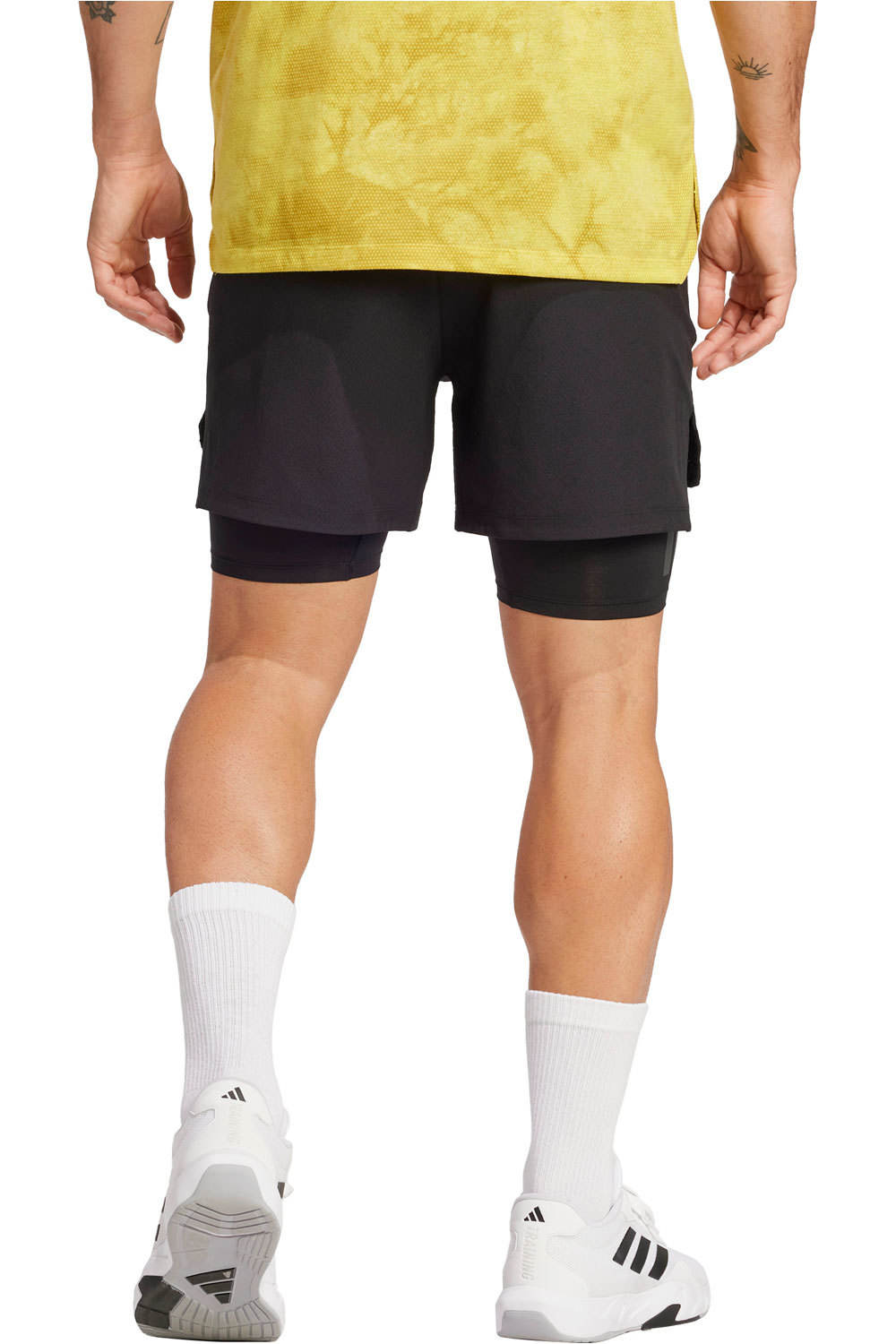 adidas pantalón corto fitness hombre POWER 2IN1 SHO vista trasera