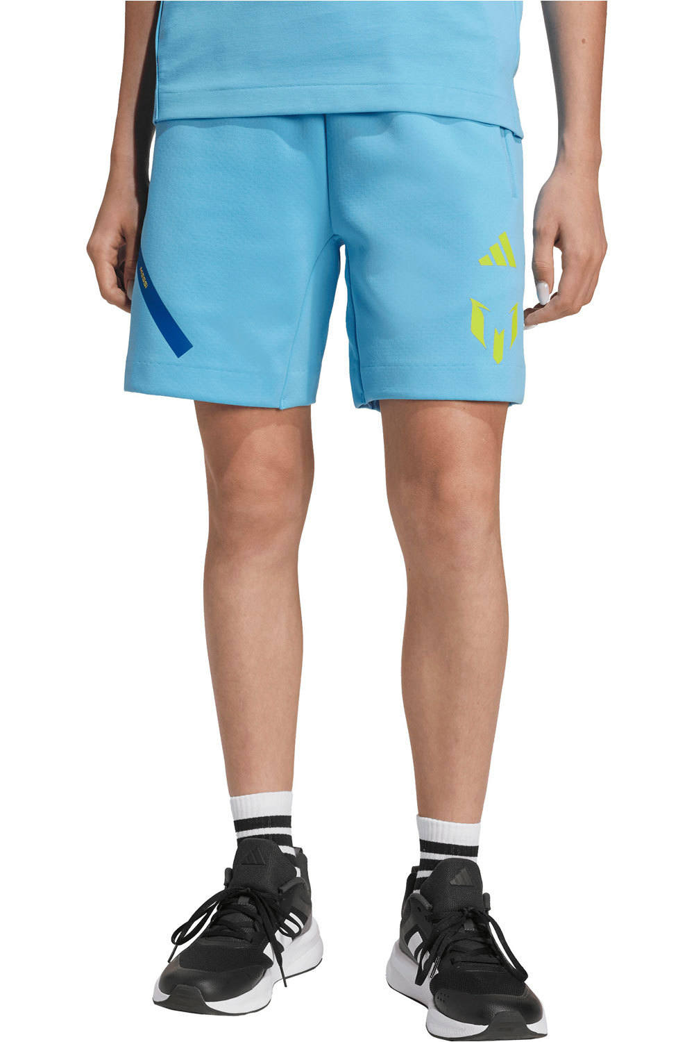 adidas pantalón futbol niño MESSI ZNE SHORT Y CEAM vista frontal