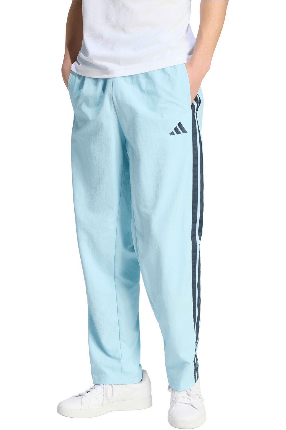 adidas pantalón hombre ESSENTIALS 3 RAYAS BAJO ABIERTO vista frontal