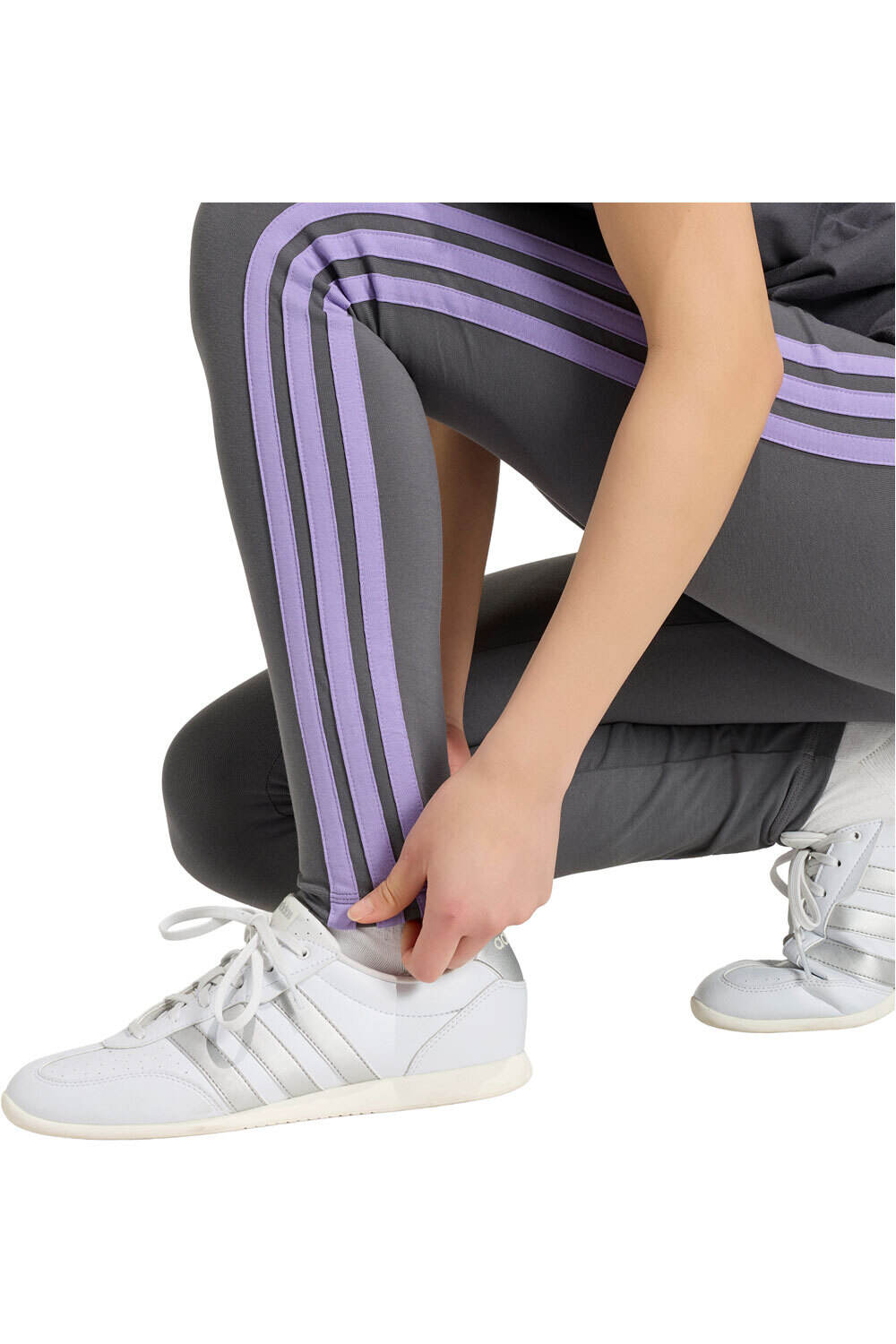 adidas pantalón mujer Mallas Essentials Cotton 3 bandas vista detalle