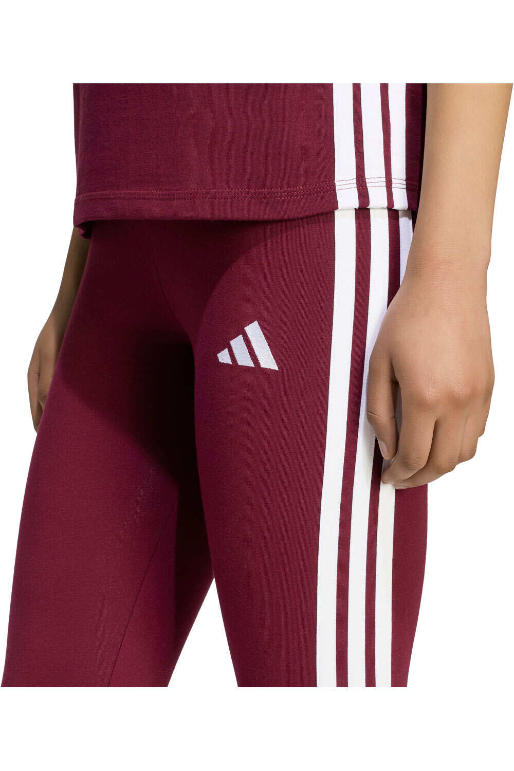 adidas pantalón mujer Mallas Essentials Cotton 3 bandas vista detalle