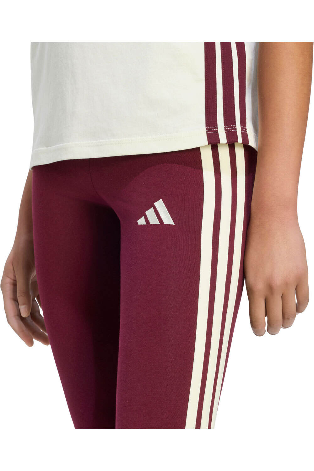 adidas pantalón mujer Mallas Essentials Cotton 3 bandas vista detalle