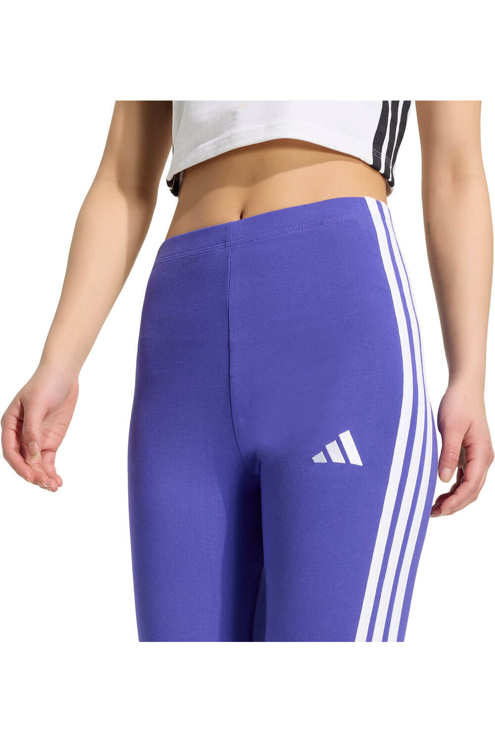 adidas pantalón mujer Mallas Essentials Cotton 3 bandas vista detalle