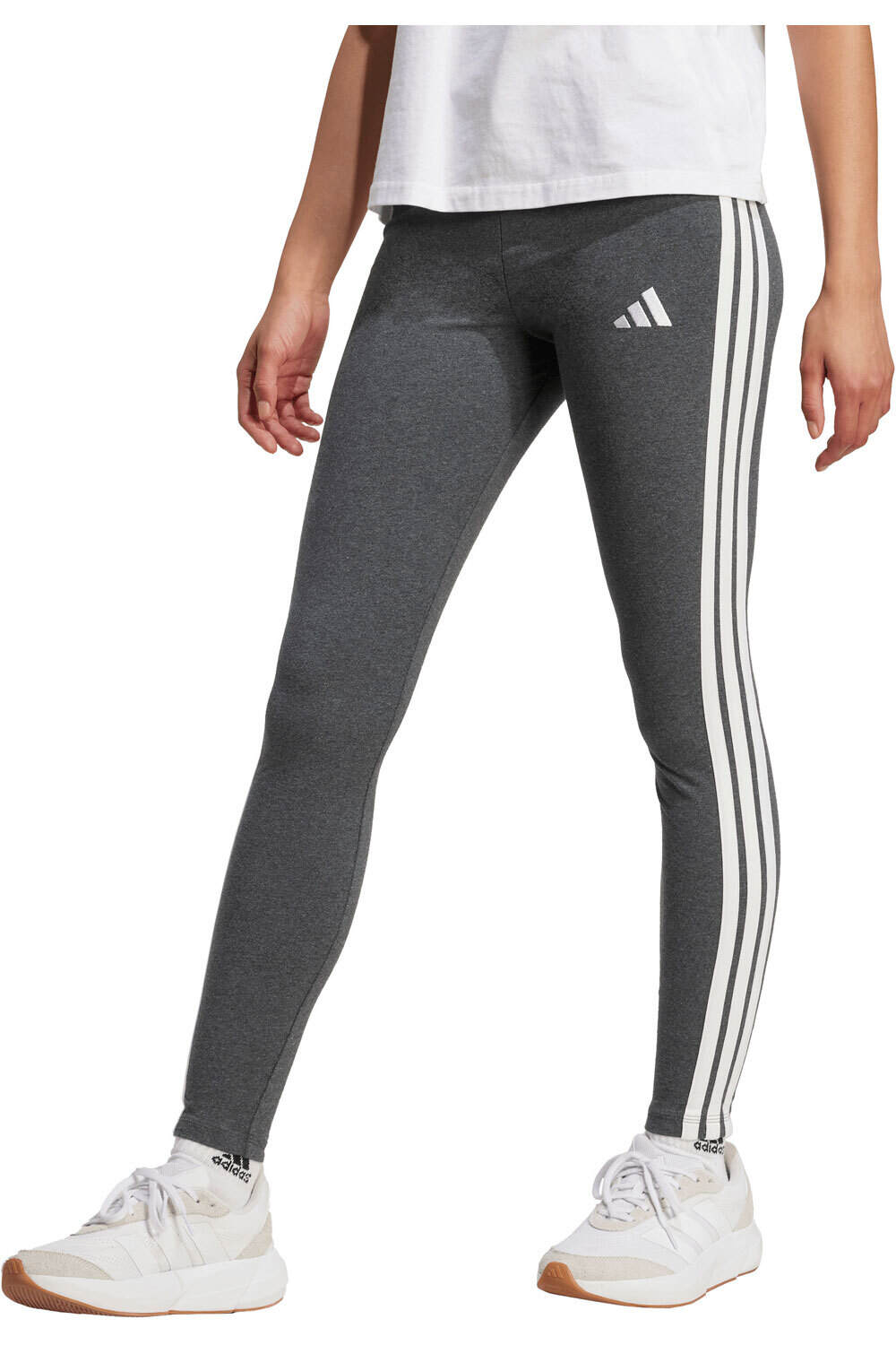 adidas pantalón mujer MALLAS ESSENTIALS COTTON 3 BANDAS vista frontal