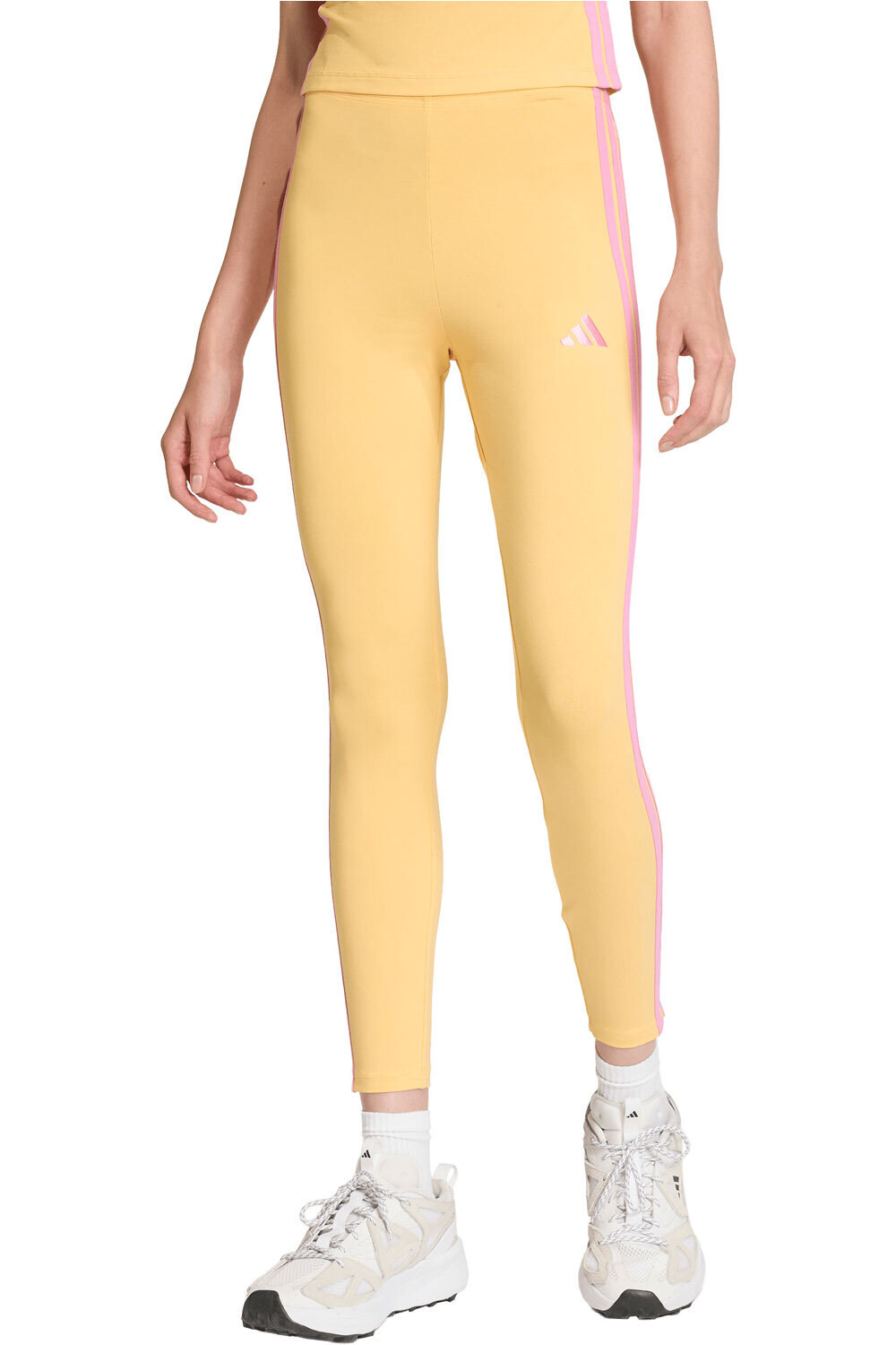 adidas pantalón mujer MALLAS ESSENTIALS COTTON 3 BANDAS vista frontal