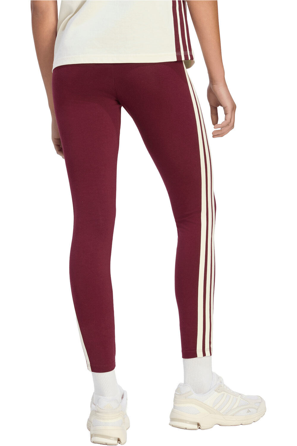 adidas pantalón mujer Mallas Essentials Cotton 3 bandas vista trasera