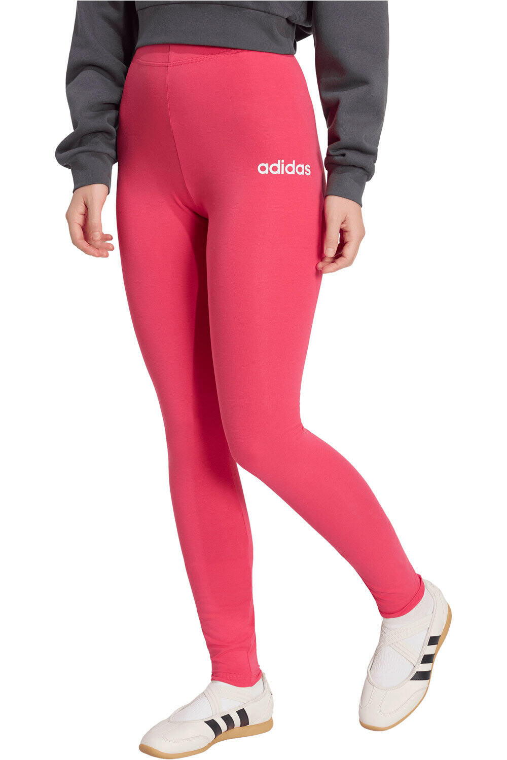 adidas pantalón mujer Mallas Essentials Linear Cotton vista frontal