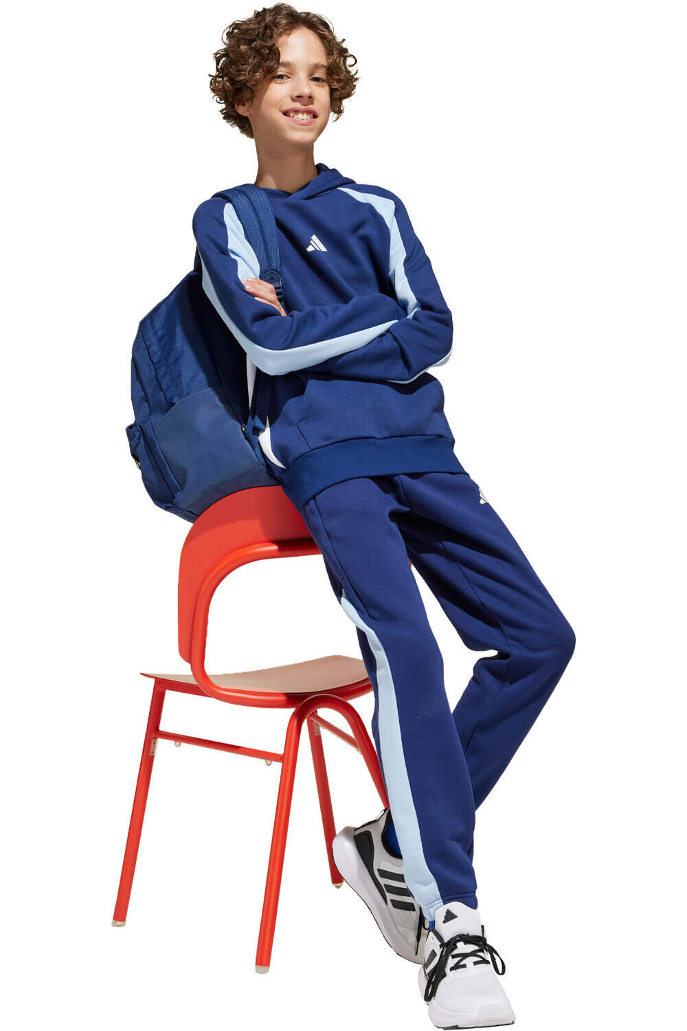 adidas pantalón niño SEASONAL ESSENTIALS COLORBLOCK vista detalle