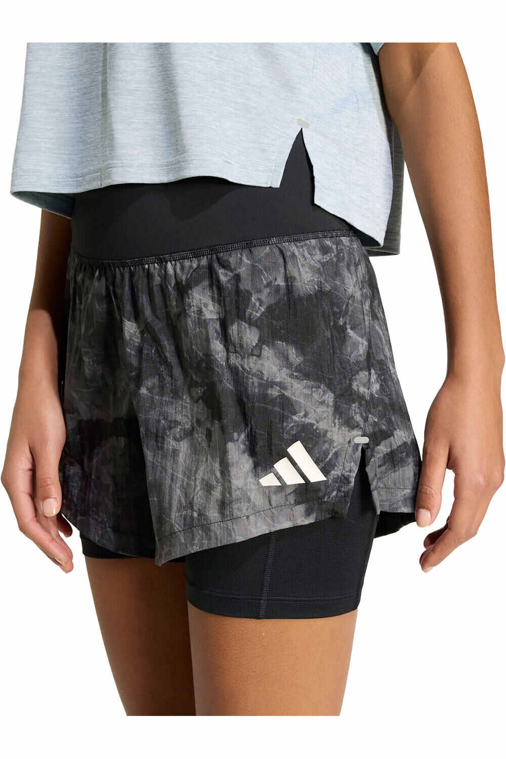 adidas pantalón running mujer 2 EN 1 EFECTO SPRAY ADI365 vista detalle