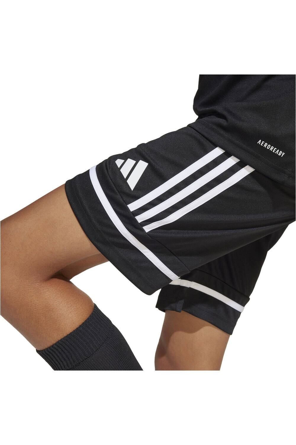 adidas pantalones cortos futbol niño SQUA25 SHO Y vista detalle