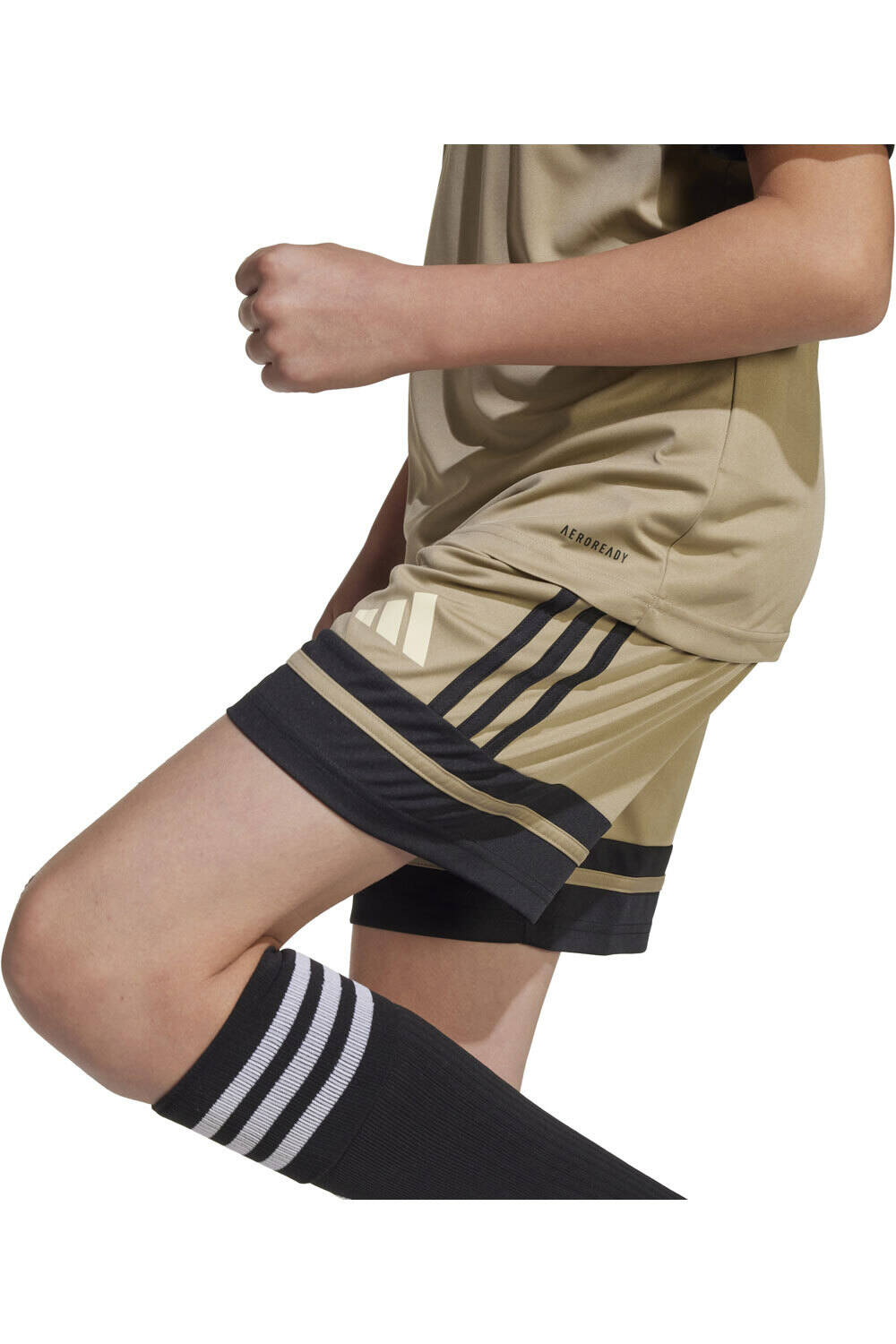 adidas pantalones cortos futbol niño SQUA25 SHO Y vista detalle