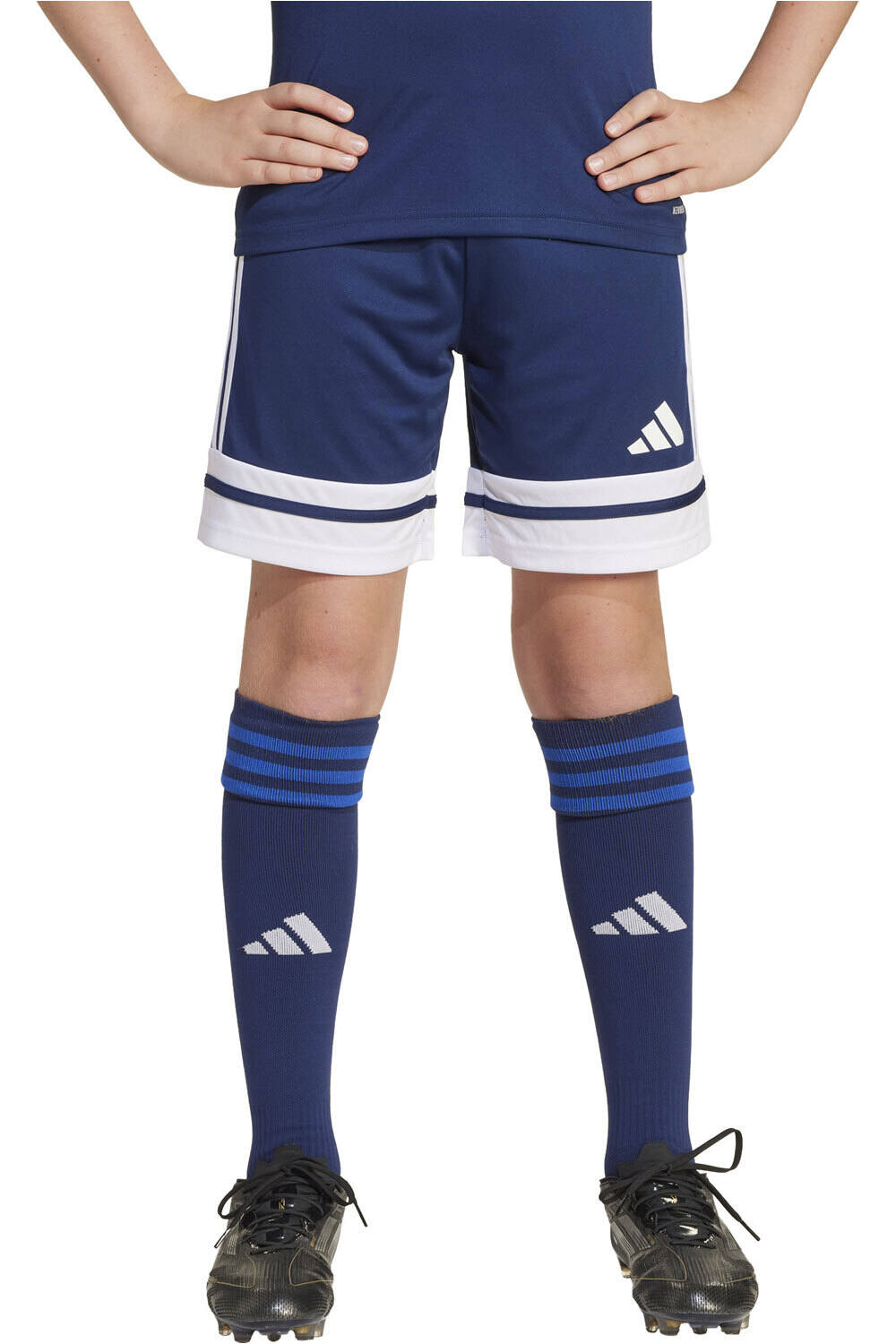 adidas pantalones cortos futbol niño SQUA25 SHO Y vista frontal
