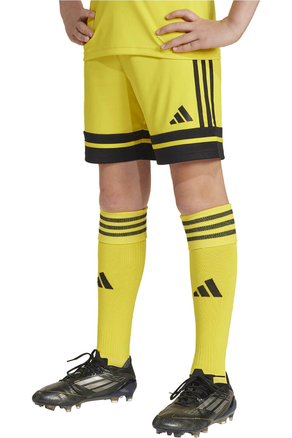 adidas pantalones cortos futbol niño SQUA25 SHO Y vista frontal