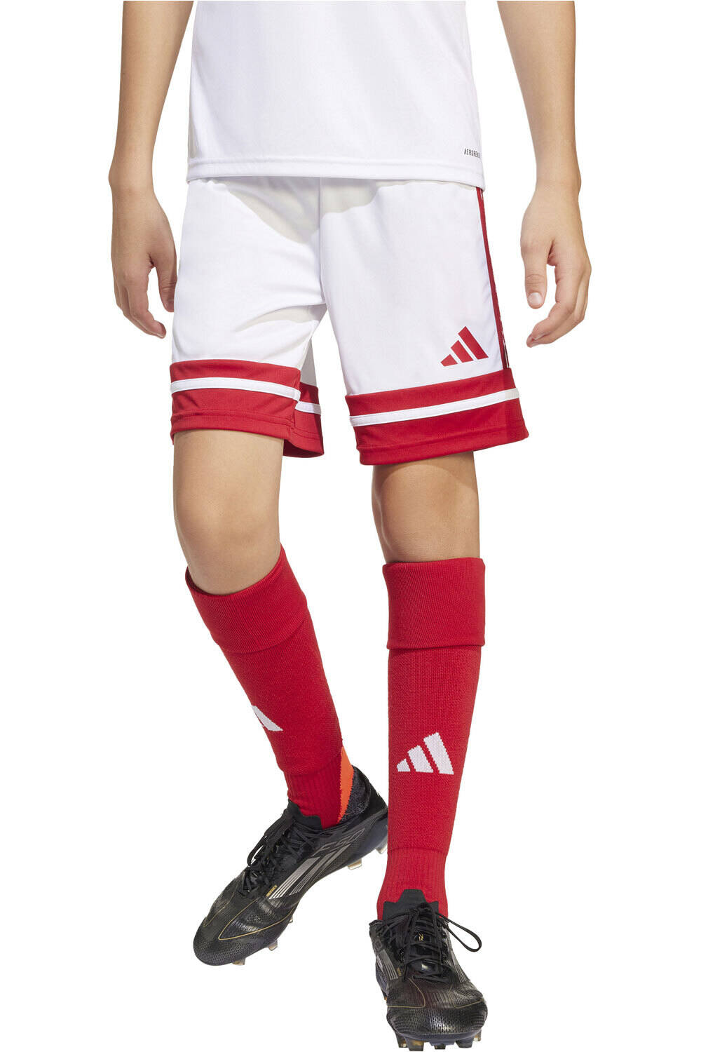 adidas pantalones cortos futbol niño SQUA25 SHO Y vista frontal