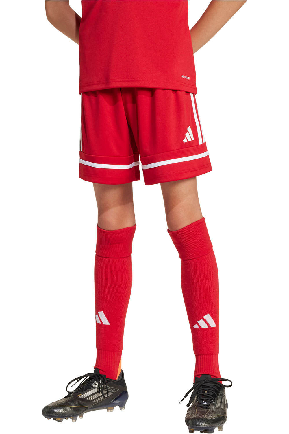 adidas pantalones cortos futbol niño SQUA25 SHO Y vista frontal