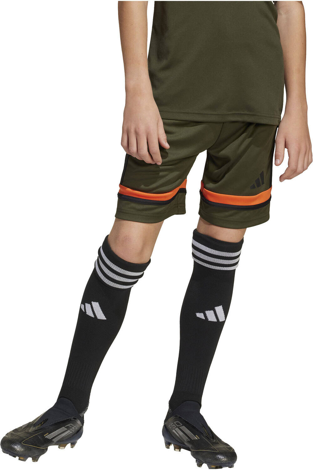 adidas pantalones cortos futbol niño SQUA25 SHO Y vista frontal