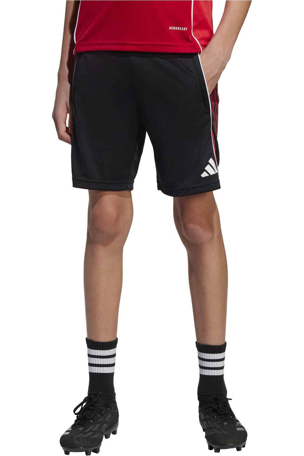 adidas pantalones cortos futbol niño TIRO25C TR SHOY vista frontal