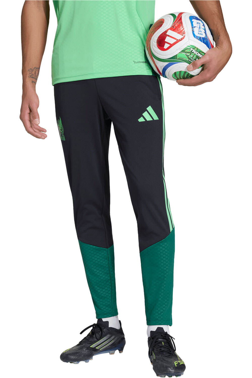 adidas pantalones futbol ENTRENAMIENTO MXICO 26 TIRO vista frontal