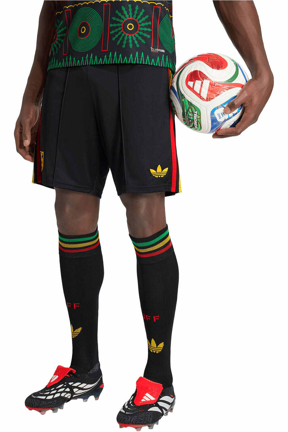 adidas pantalones fútbol oficiales JAMAICA 26 AWAY vista frontal