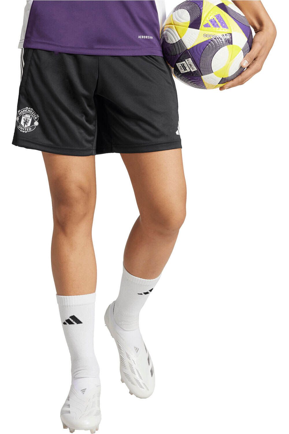 adidas pantalones fútbol oficiales M.UNITED 26 TR SHO W vista frontal