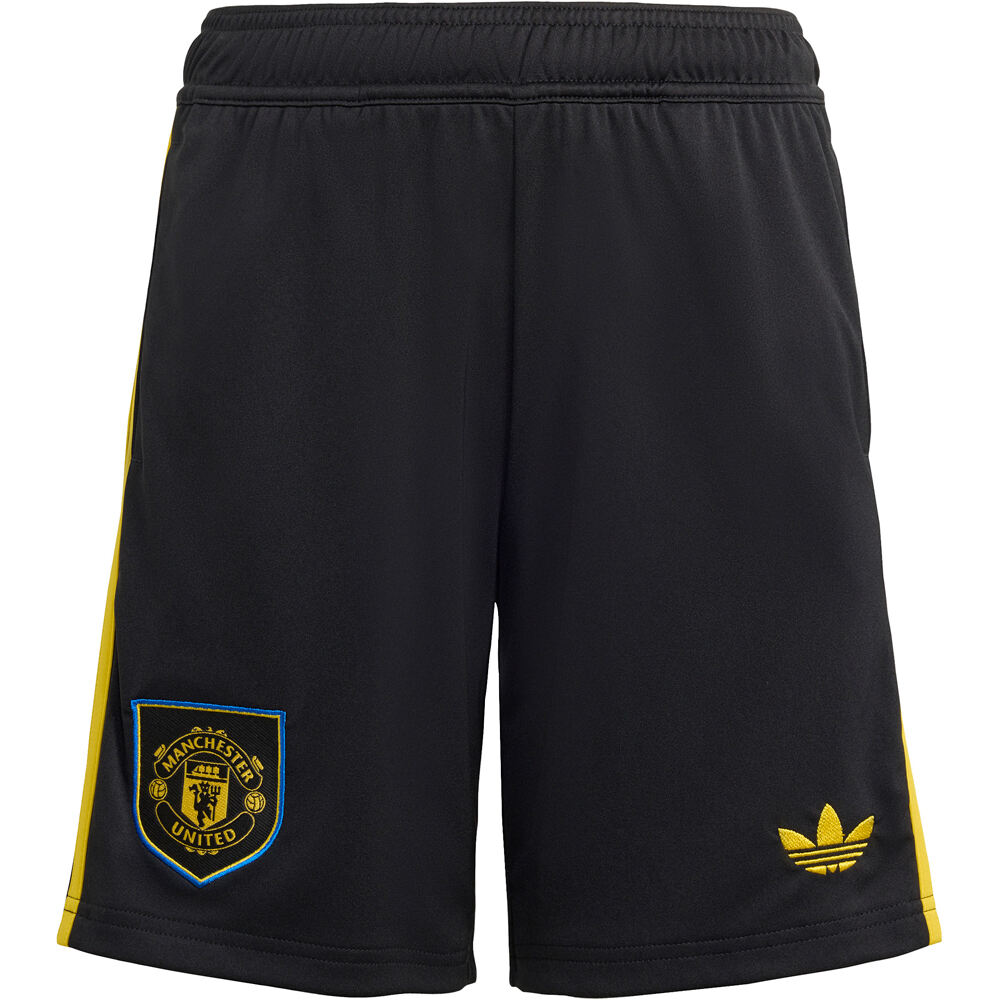 adidas pantalones fútbol oficiales niño 3 EQUIPACIN MANCHESTER UNITED 25/26 vista frontal