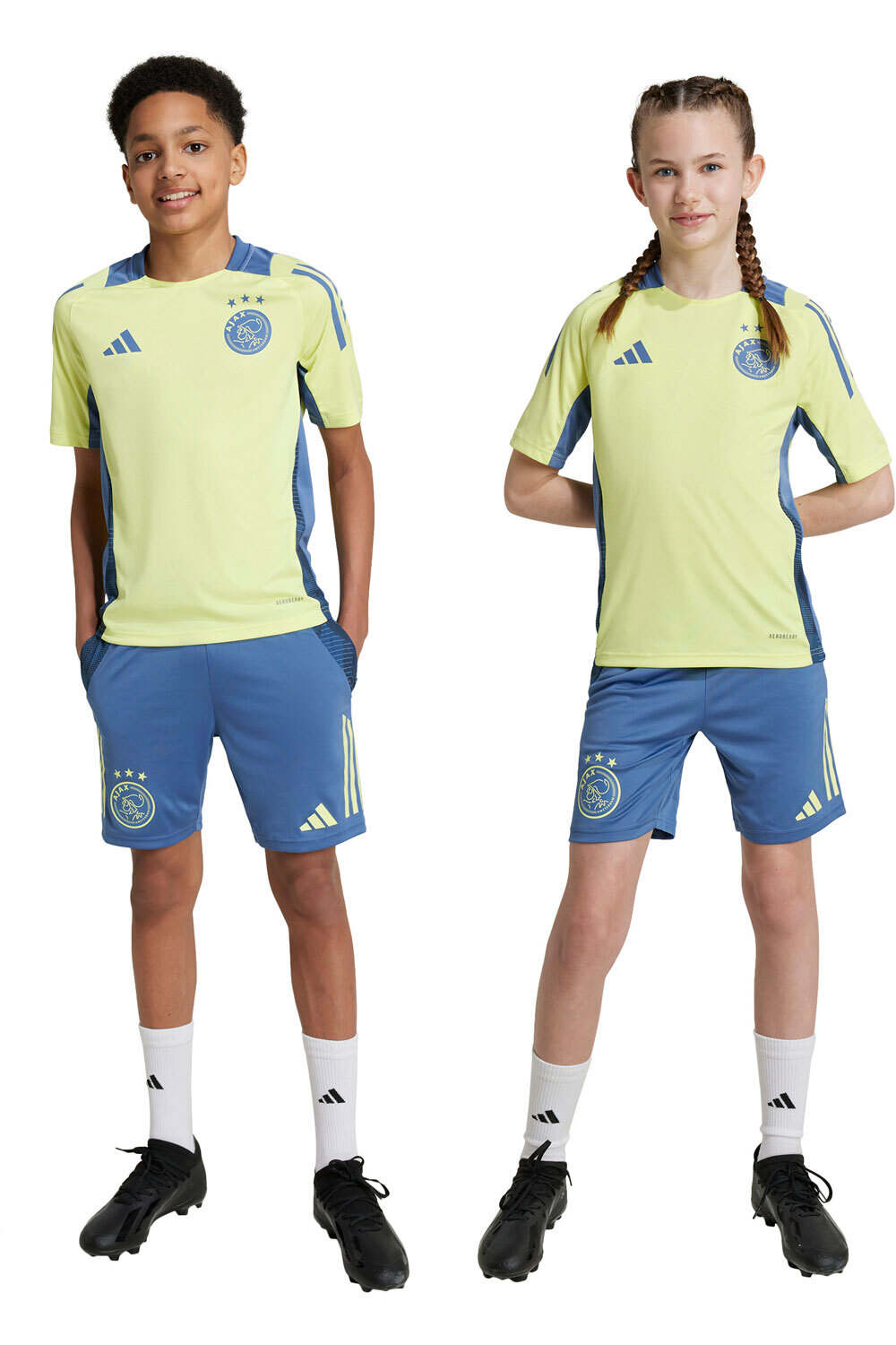 adidas pantalones fútbol oficiales niño AJAX 25 TR SHO Y vista frontal