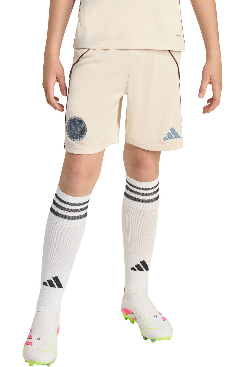 adidas pantalones fútbol oficiales niño AJAX 26 3 SHO Y vista frontal