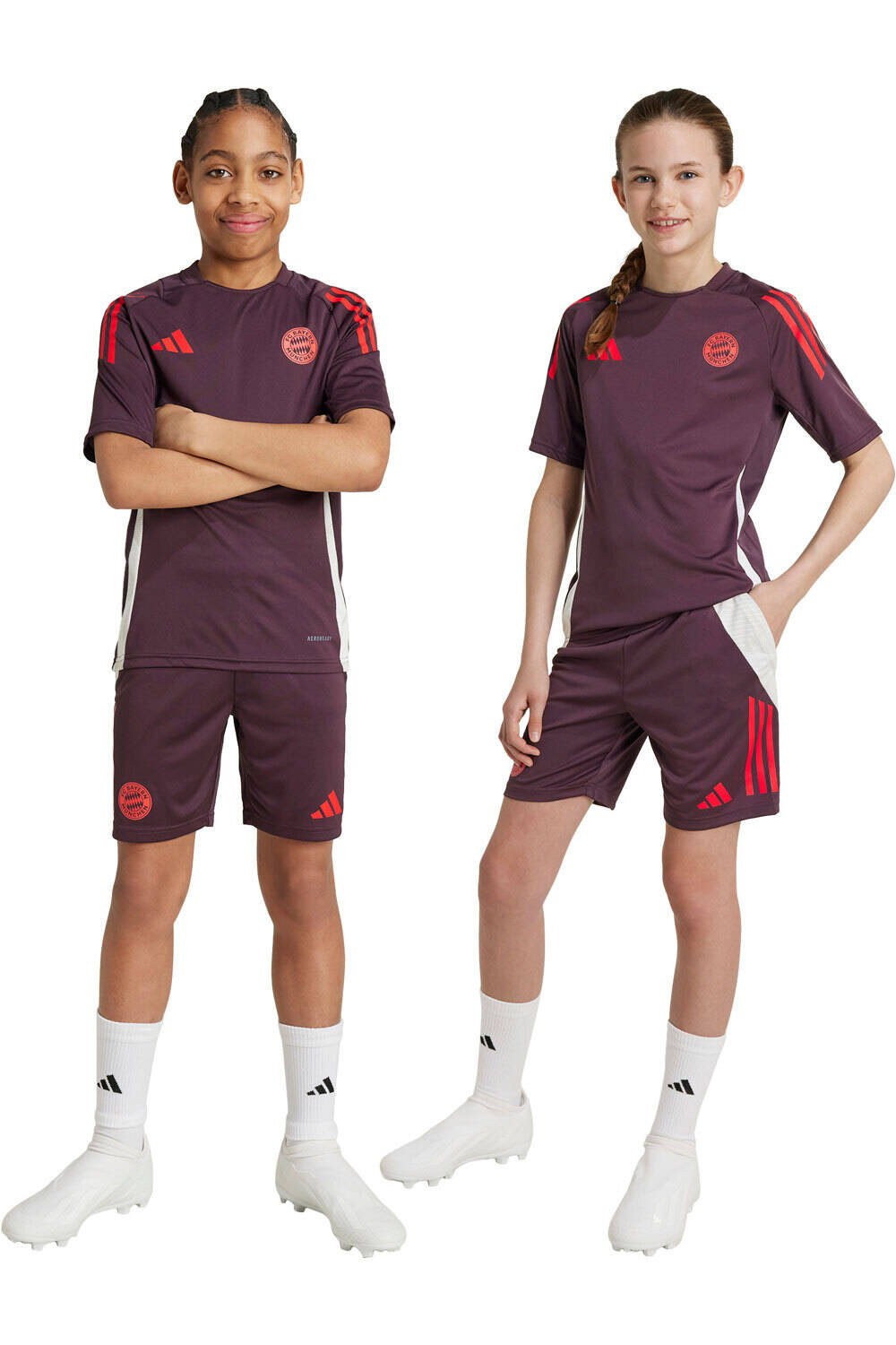 adidas pantalones fútbol oficiales niño B.MUNICH 25 TR SHO Y vista frontal