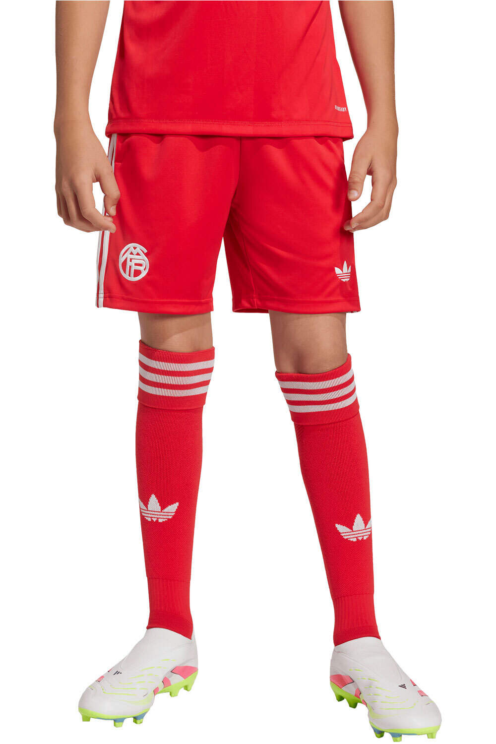 adidas pantalones fútbol oficiales niño B.MUNICH 26 3 GK SHO Y vista frontal