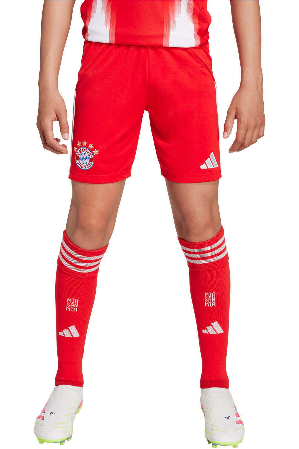 adidas pantalones fútbol oficiales niño B.MUNICH 26 H SHO Y vista frontal