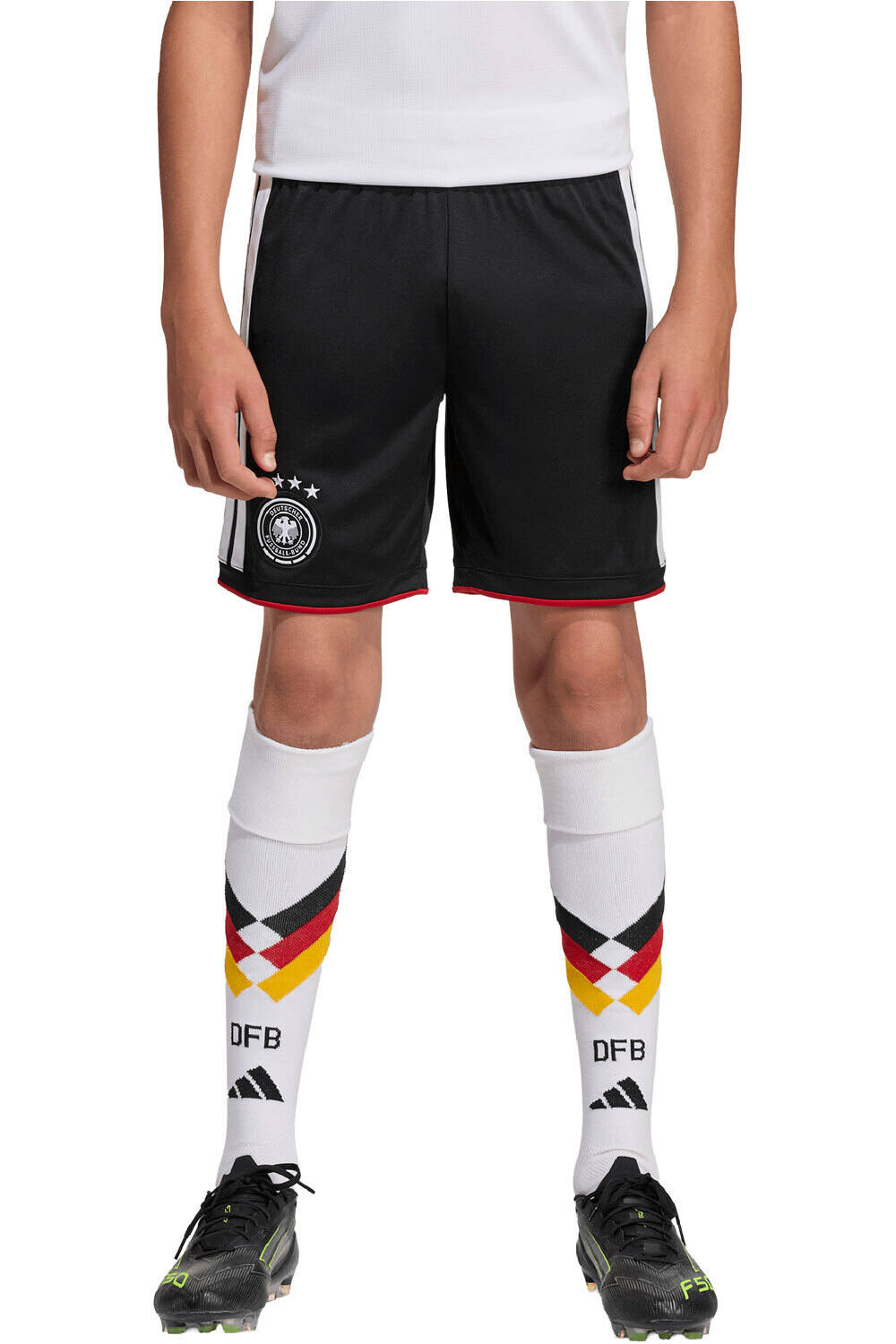 adidas pantalones fútbol oficiales niño INFANTIL 1 EQUIPACIN ALEMANIA 26 vista frontal