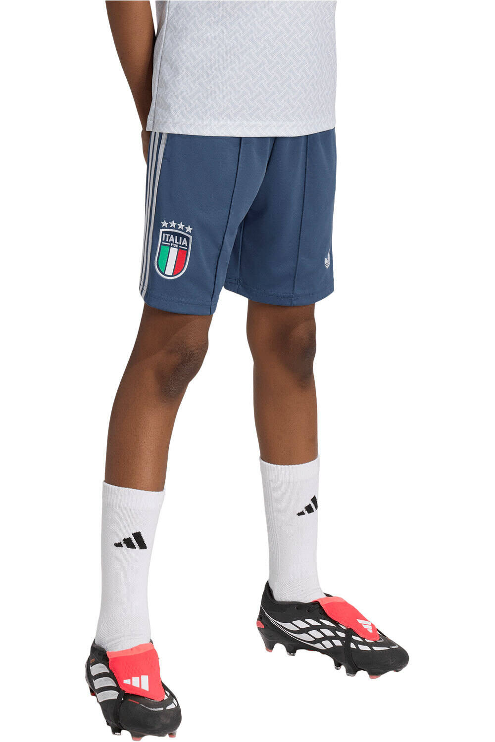 adidas pantalones fútbol oficiales niño ITALIA 26 SEGUNDA EQUIPACIN vista frontal