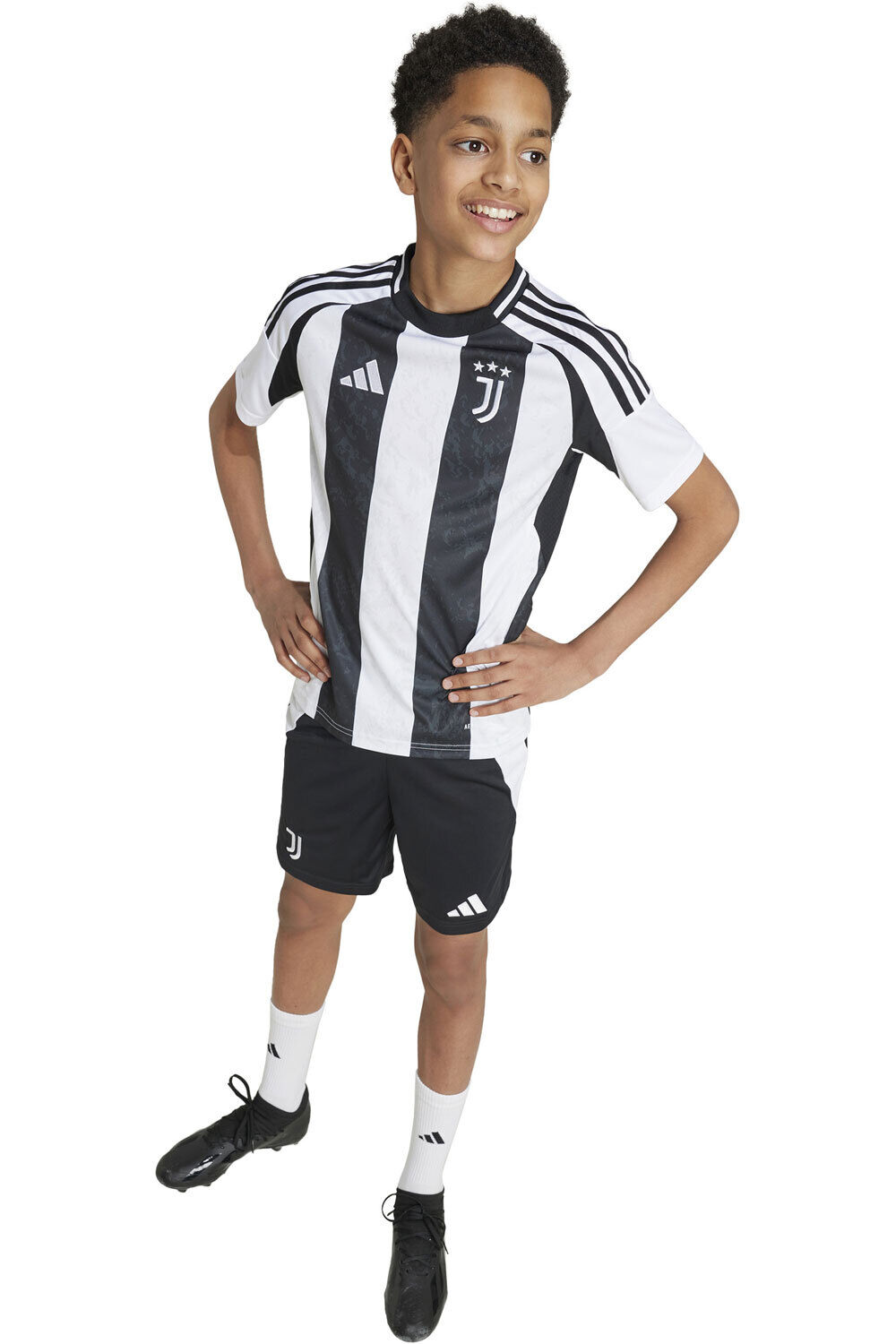 adidas pantalones fútbol oficiales niño JUVENTUS 25 H SHO Y vista frontal