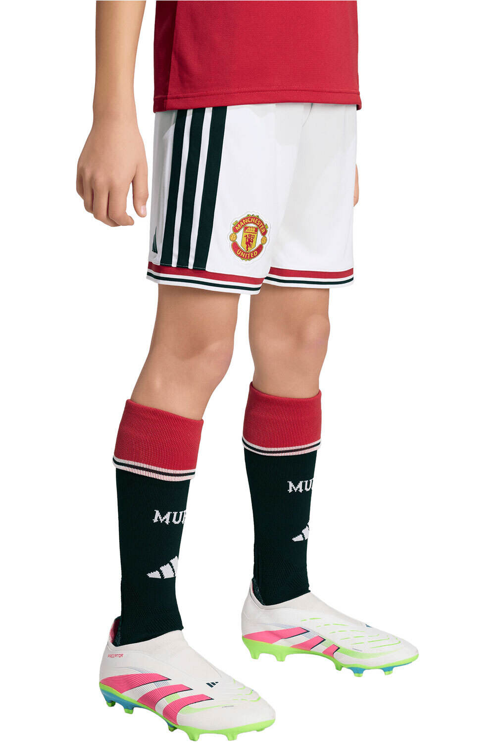 adidas pantalones fútbol oficiales niño MANCHESTER UNITED 26/27 vista frontal