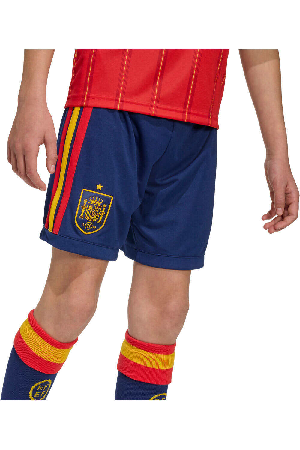 adidas pantalones fútbol oficiales niño PRIMERA EQUIPACION ESPANA 26 03