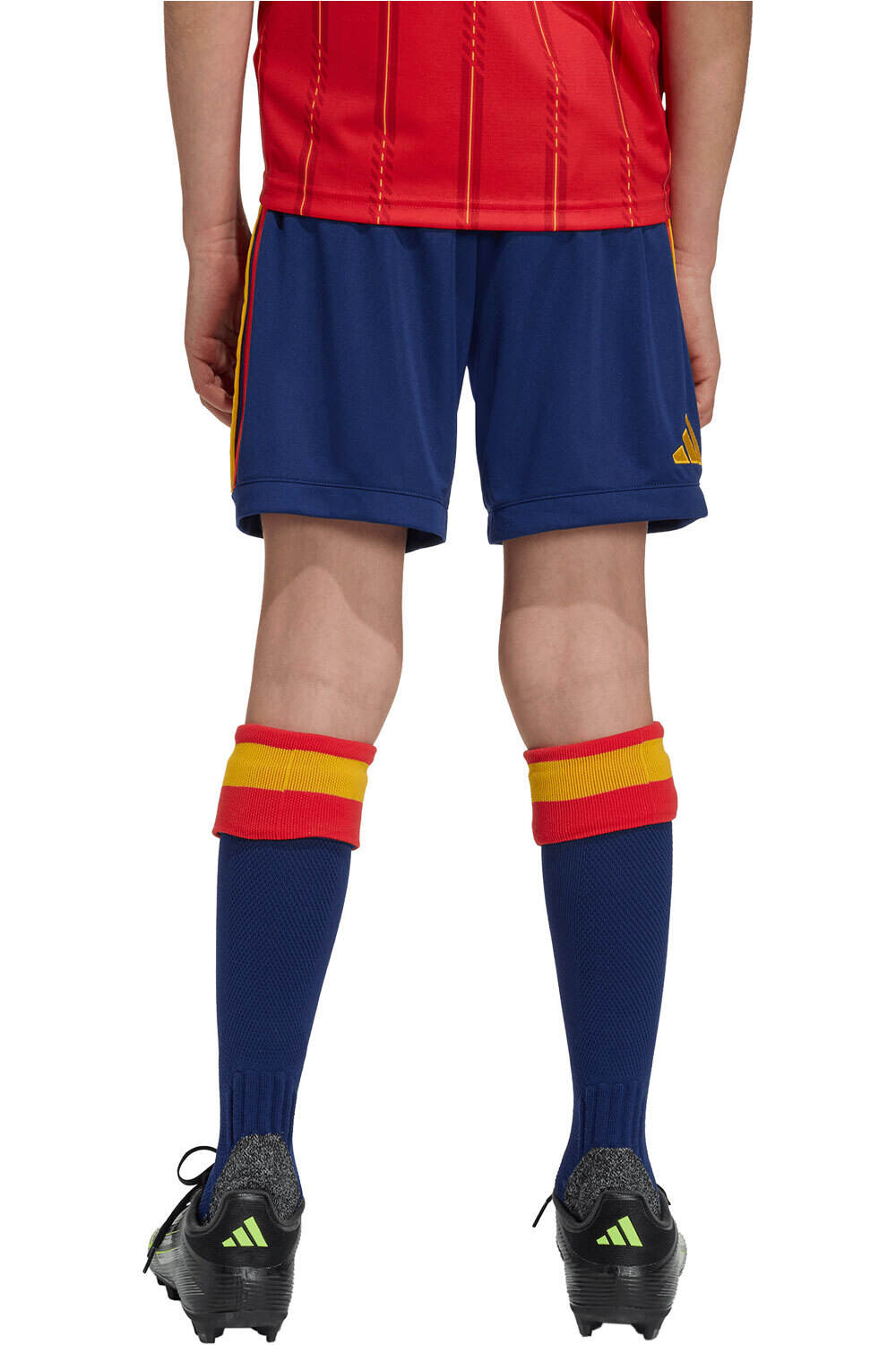 adidas pantalones fútbol oficiales niño PRIMERA EQUIPACION ESPANA 26 vista trasera