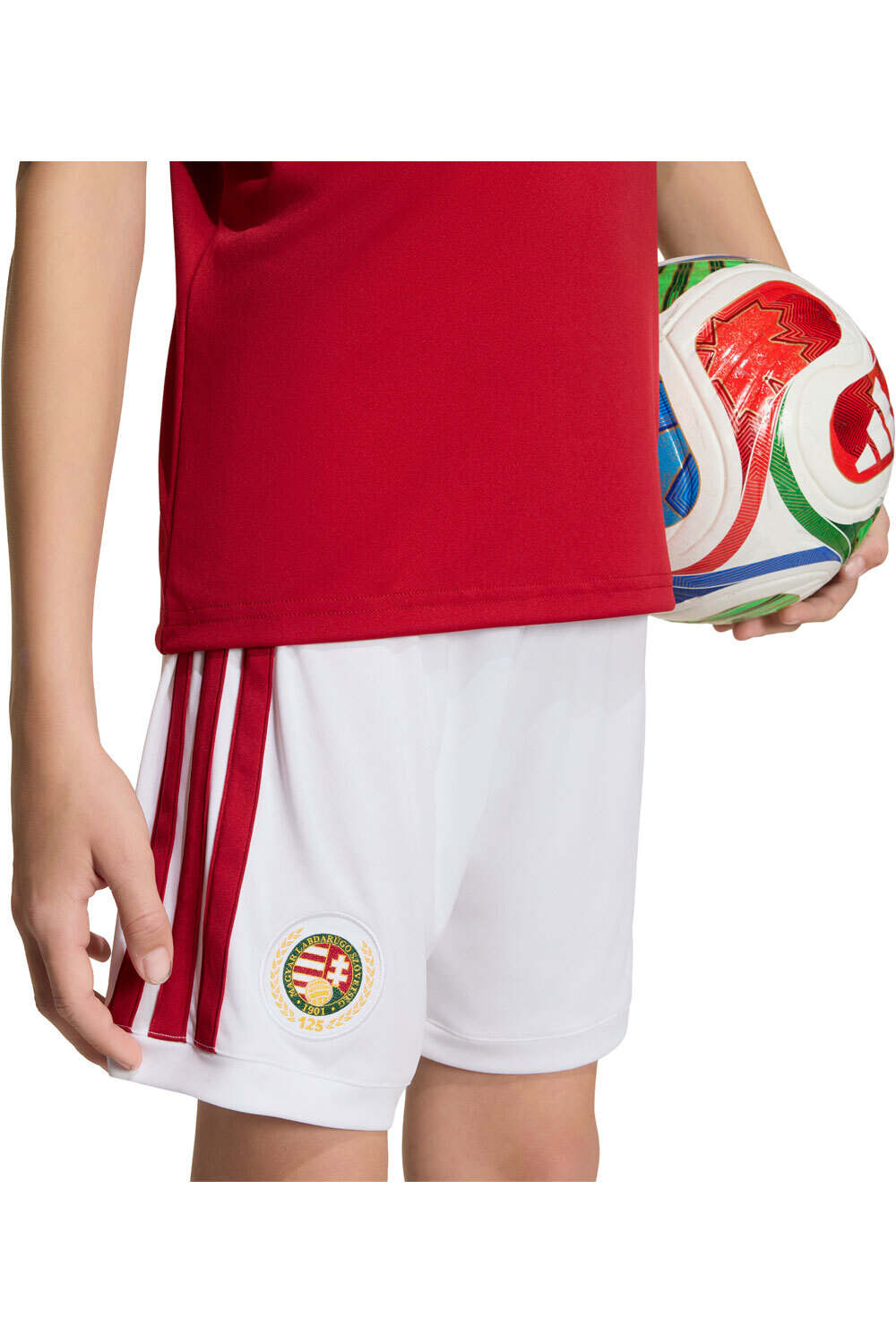 adidas pantalones fútbol oficiales niño PRIMERA EQUIPACION HUNGRIA 26 vista detalle