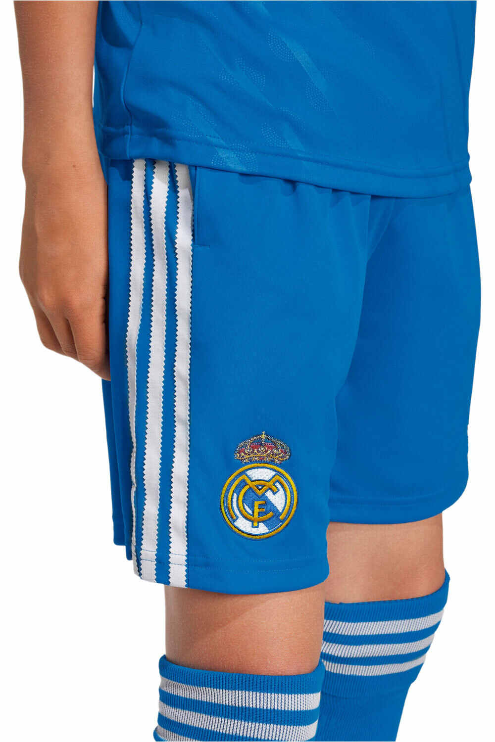 adidas pantalones fútbol oficiales niño R.MADRID 26 3 SHO Y vista detalle