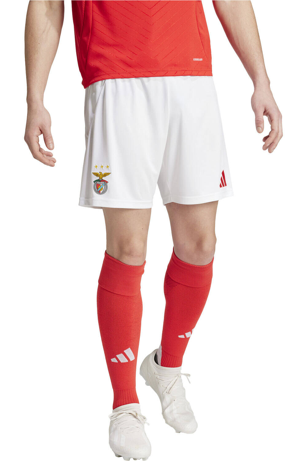 adidas pantalones fútbol oficiales niño SLB H SHO vista frontal