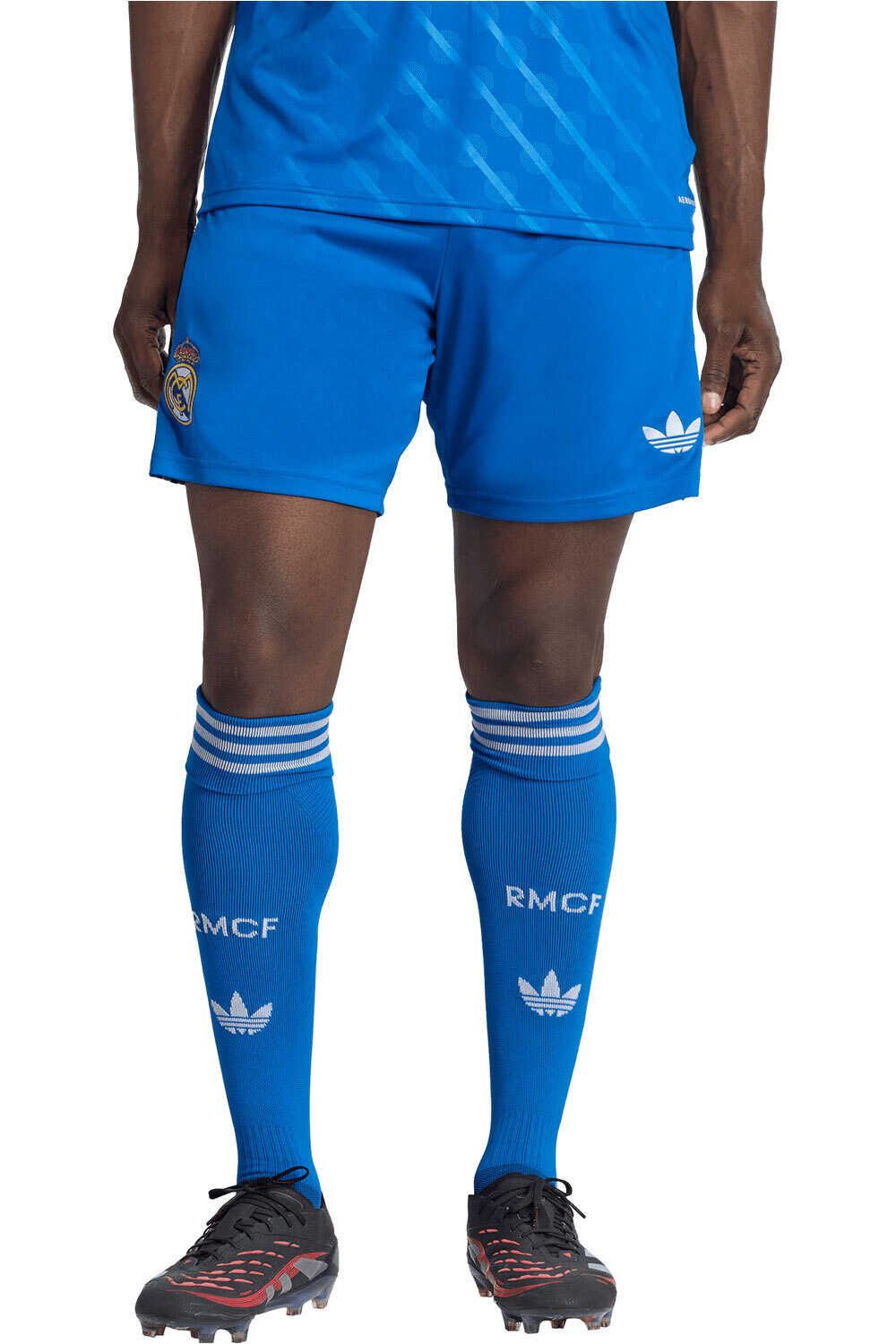 adidas pantalones fútbol oficiales R.MADRID 26 3 SHO vista frontal