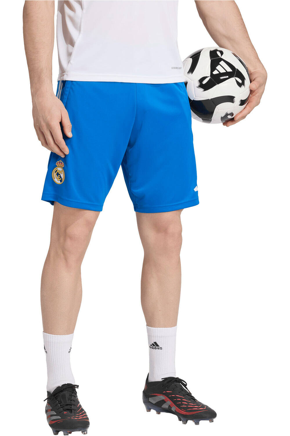 adidas pantalones fútbol oficiales R.MADRID 26 EU TR SHO vista frontal