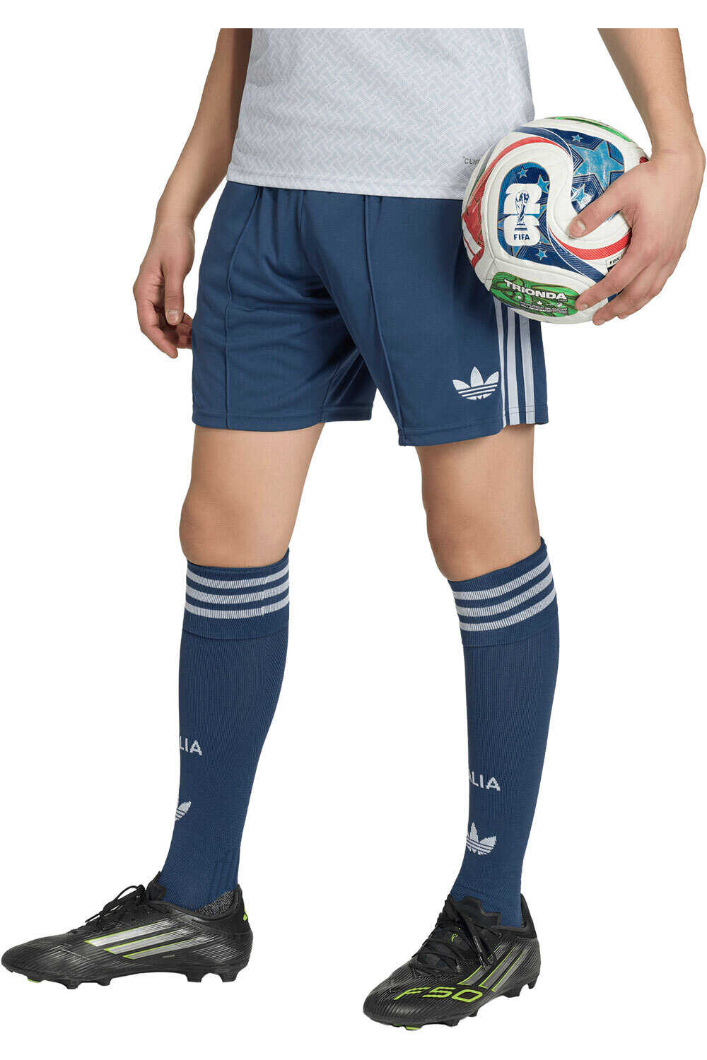 adidas pantalones fútbol oficiales SEGUNDA EQUIPACIN ITALIA 26 vista frontal