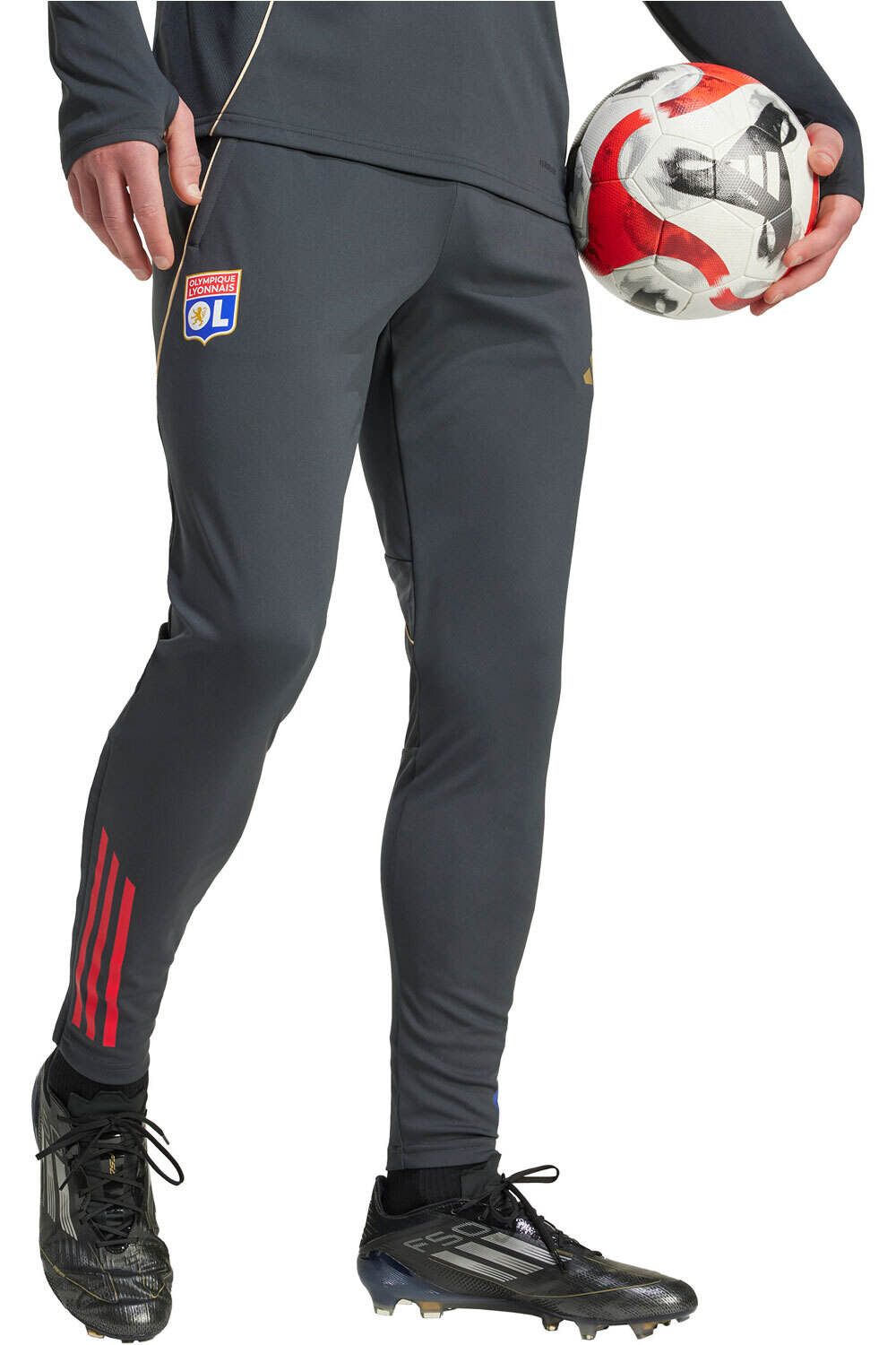 adidas pantalones futbol OLYMPIQUE DE LYON TIRO25 COMPETITION vista detalle