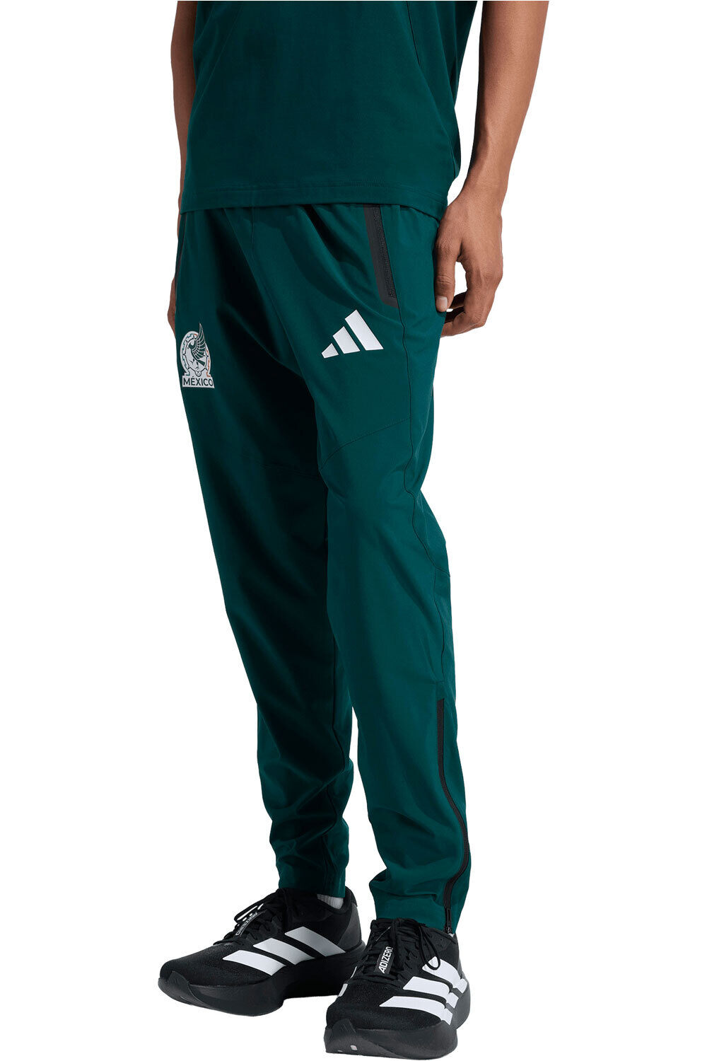 adidas pantalones largos futbol MXICO TIRO TRAVEL vista frontal