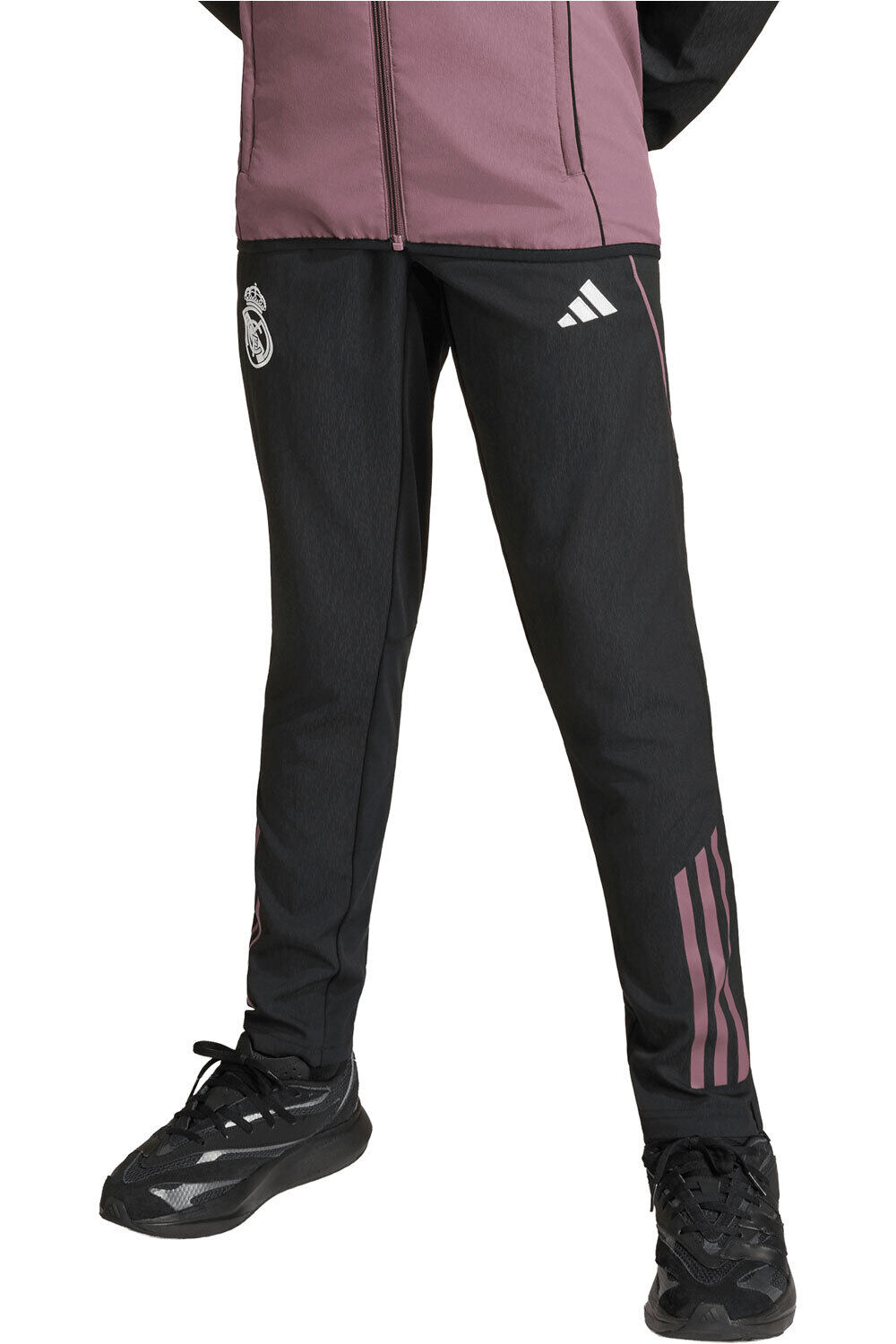 adidas pantalones largos futbol niño R.MADRID 26 PRE PNT Y vista frontal
